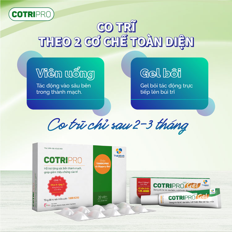 Tại sao mắc trĩ nên dùng ngay CotriPro? 1