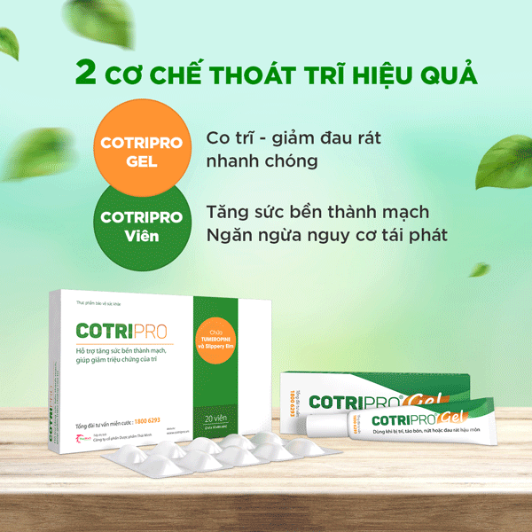 Bạn có biết: Cotripro còn có dạng gel bôi tiện dụng, giúp co trĩ và giảm đau rát nhanh chóng! 1