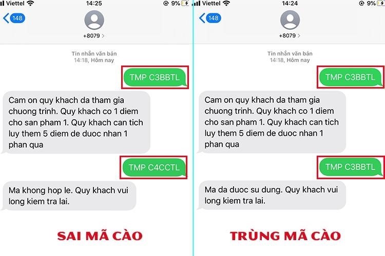 Cách 1: Tích điểm bằng hình thức nhắn tin qua điện thoại 2