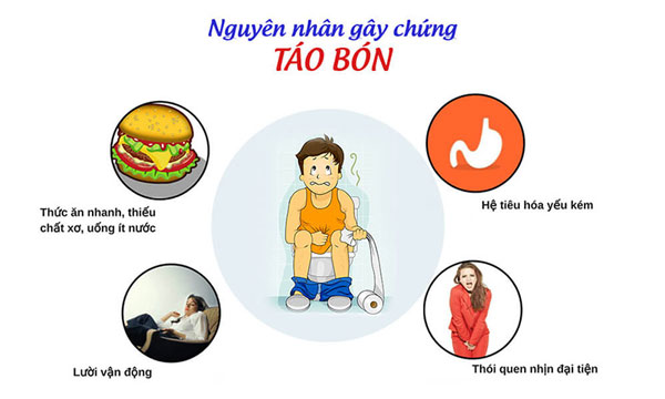 Các nguyên nhân gây chứng táo bón