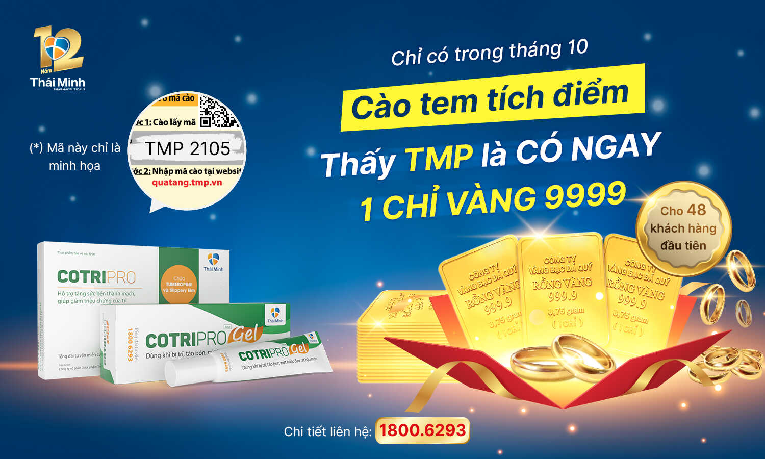 Sinh nhật Thái Minh - Rinh vàng 9999 khi mua CotriPro 2